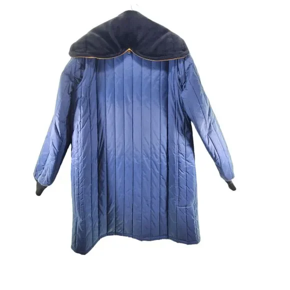 XL Vintage Photo Coat HUGE Interior Pockets Camera Gear Jacket Quilted Long - Picture 2 of 13